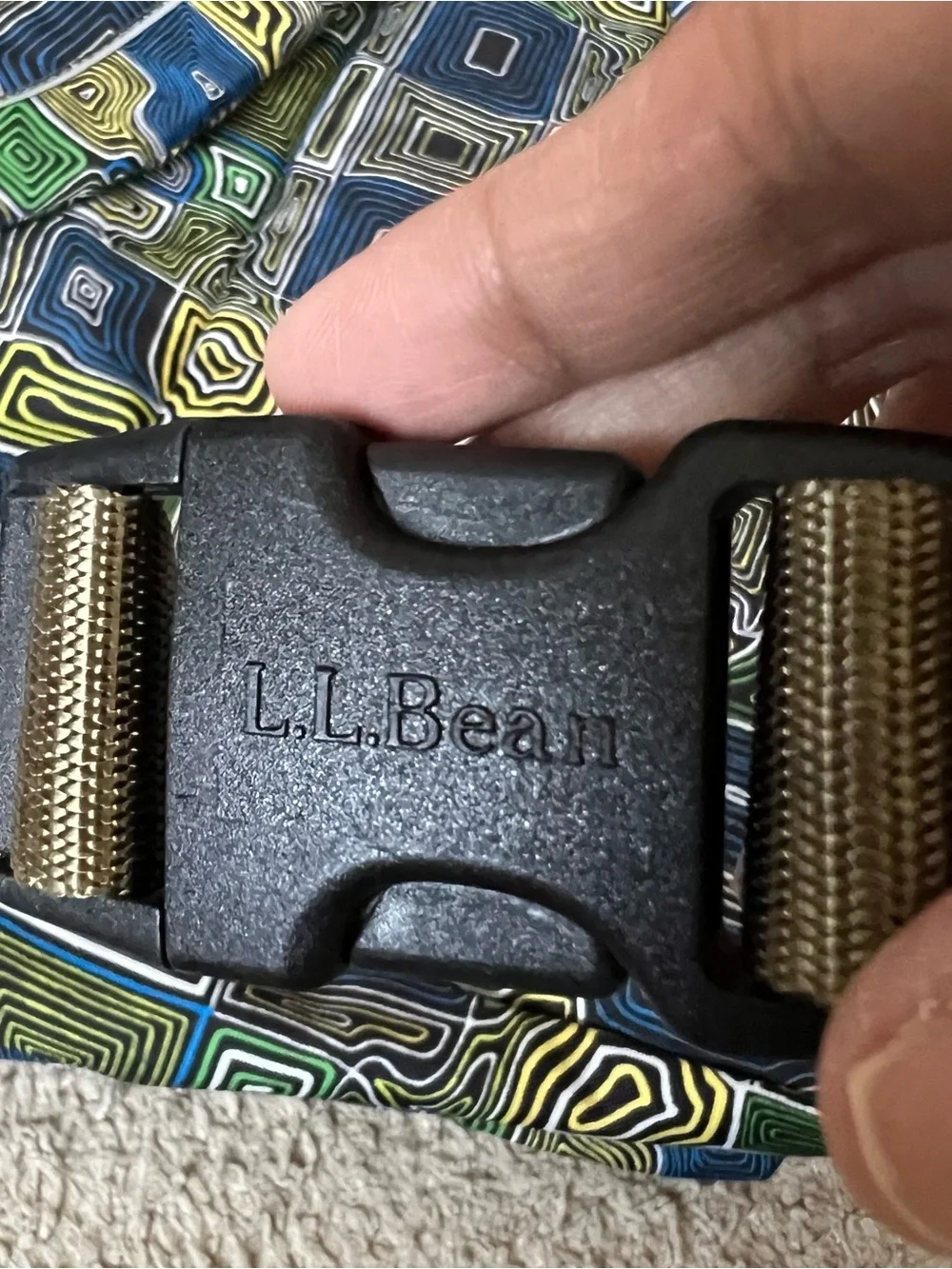 LL Bean Geometric Pattern Backpack - Picture 8 of 12